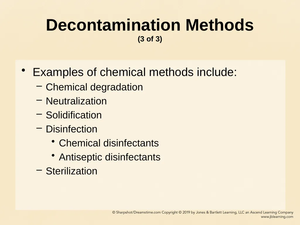 CHAPTER 11 Decontamination Learning Objectives - slide 25 of 73