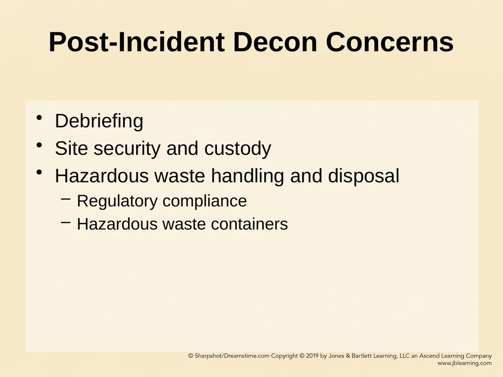 CHAPTER 11 Decontamination Learning Objectives - slide 66 of 73