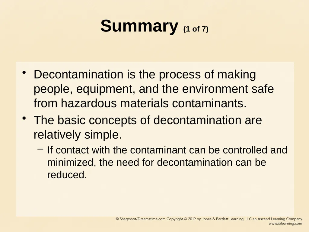 CHAPTER 11 Decontamination Learning Objectives - slide 67 of 73