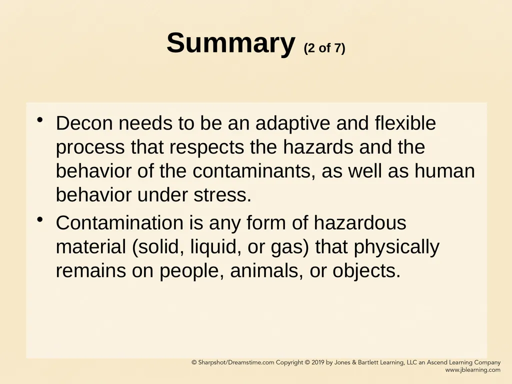 CHAPTER 11 Decontamination Learning Objectives - slide 68 of 73