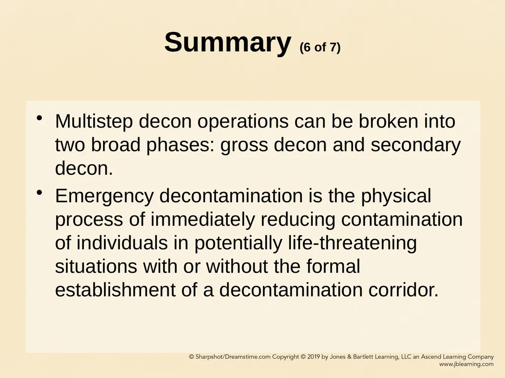 CHAPTER 11 Decontamination Learning Objectives - slide 72 of 73
