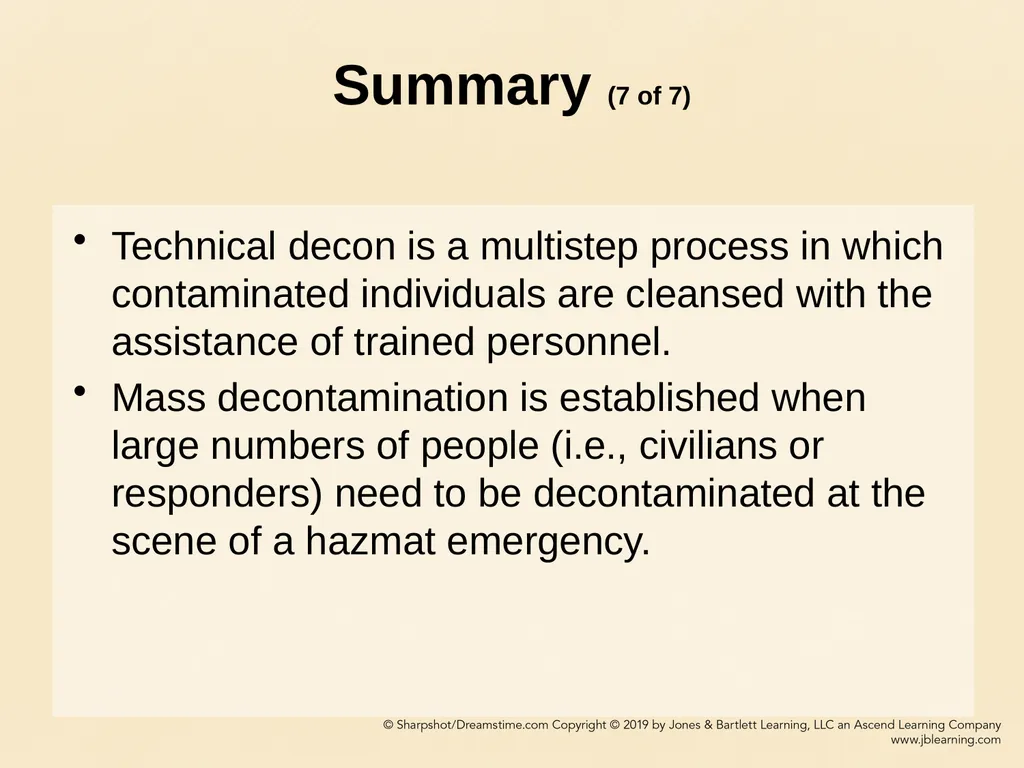 CHAPTER 11 Decontamination Learning Objectives - slide 73 of 73