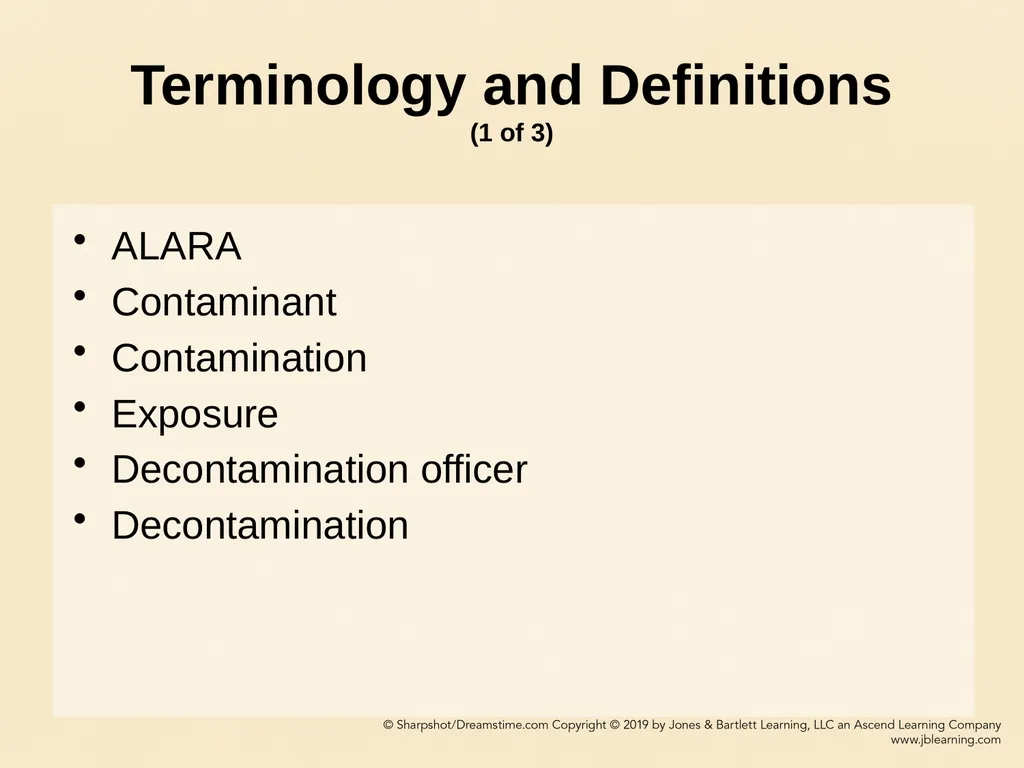 CHAPTER 11 Decontamination Learning Objectives - slide 6 of 73