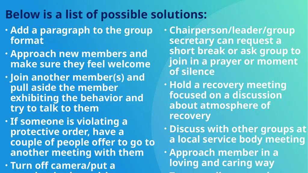 Disruptive and Predatory Behavior - slide 16 of 20