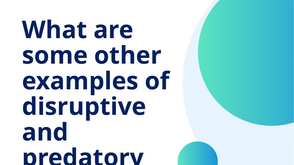 Disruptive and Predatory Behavior - slide 11 of 20