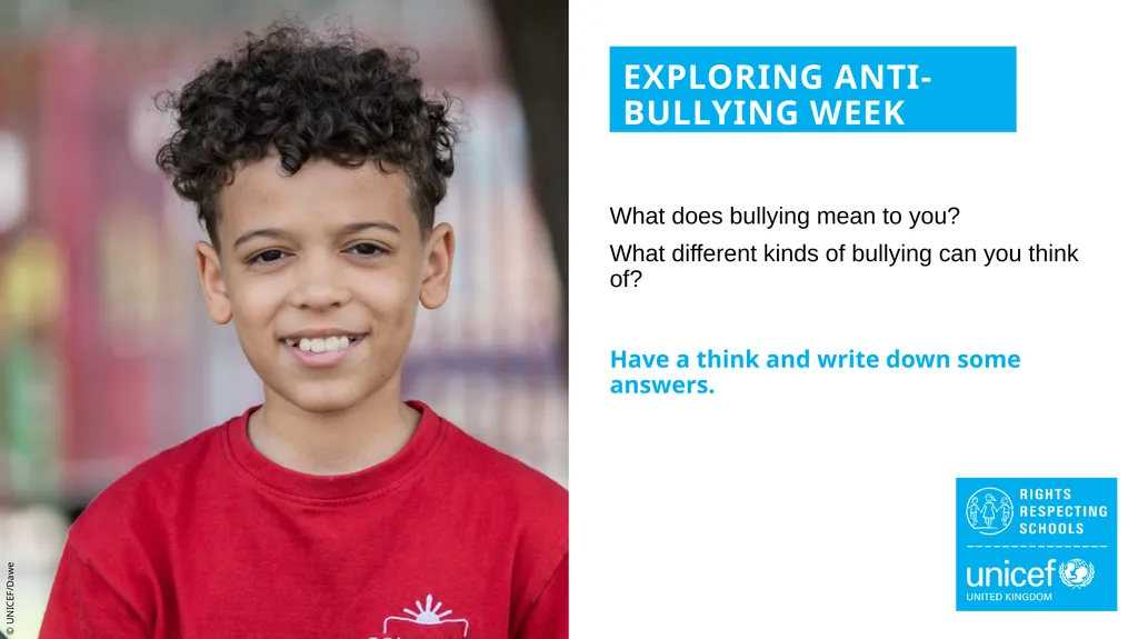 INSTRUCTIONS Slide 3: Introducing Anti-Bullying - slide 5 of 15