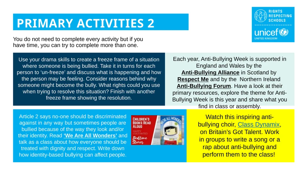 INSTRUCTIONS Slide 3: Introducing Anti-Bullying - slide 8 of 15