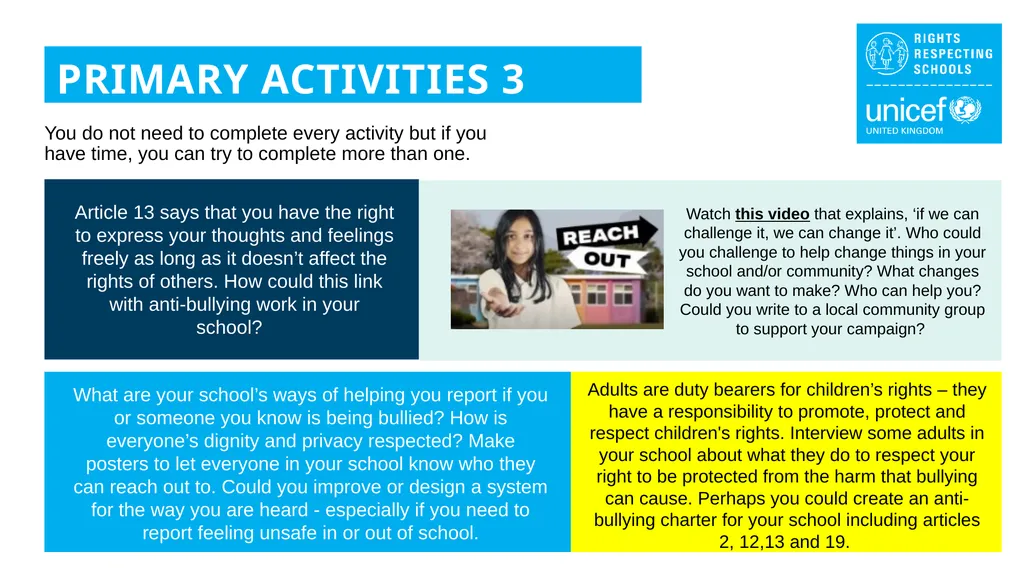 INSTRUCTIONS Slide 3: Introducing Anti-Bullying - slide 9 of 15