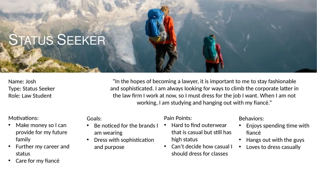 Persona Development Plan Rachel Hobbs Table of - slide 13 of 16