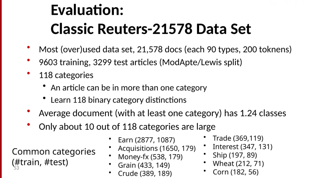 Text Classification and Naïve Bayes The Task of - slide 53 of 71
