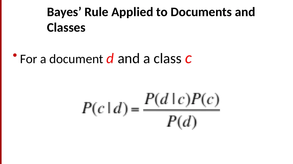 Text Classification and Naïve Bayes The Task of - slide 19 of 71