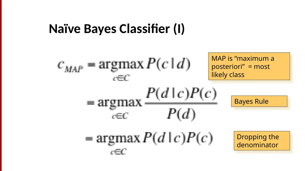 Text Classification and Naïve Bayes The Task of - slide 20 of 71