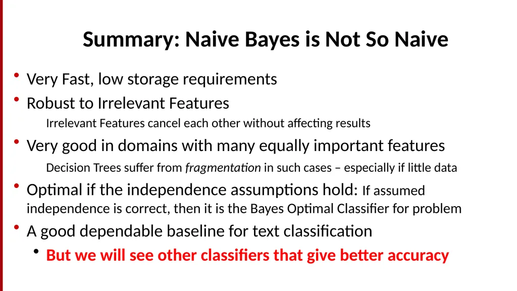 Text Classification and Naïve Bayes The Task of - slide 43 of 71