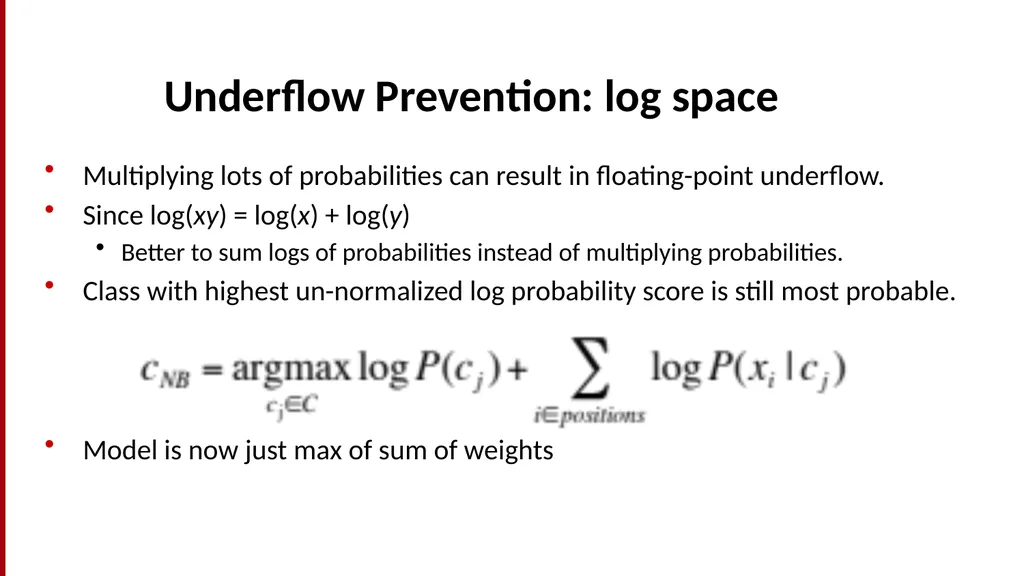 Text Classification and Naïve Bayes The Task of - slide 69 of 71