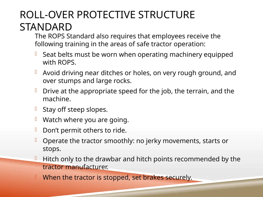 TRACTOR SAFETY Oregon State University Tractor - slide 7 of 33