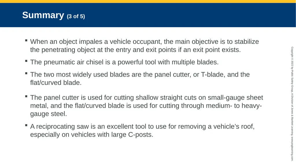Alternative Extrication Techniques CHAPTER 10 - slide 40 of 42
