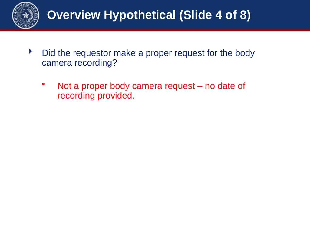 Law Enforcement: Body Worn Cameras Michelle Case - slide 51 of 56
