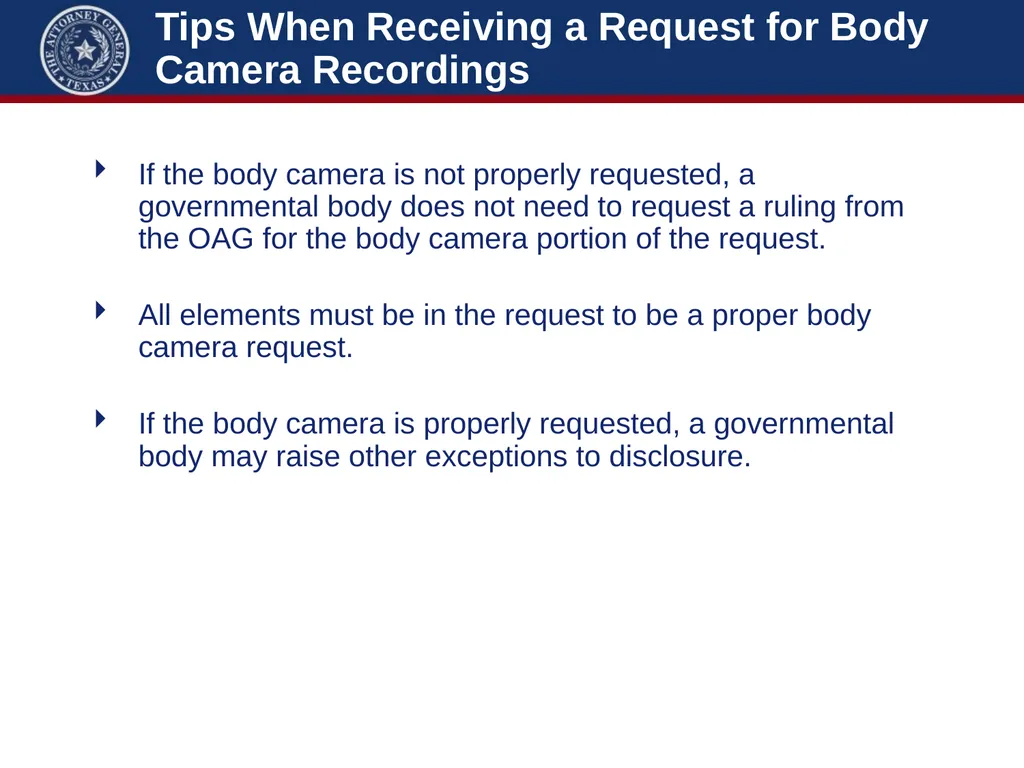 Law Enforcement: Body Worn Cameras Michelle Case - slide 18 of 56