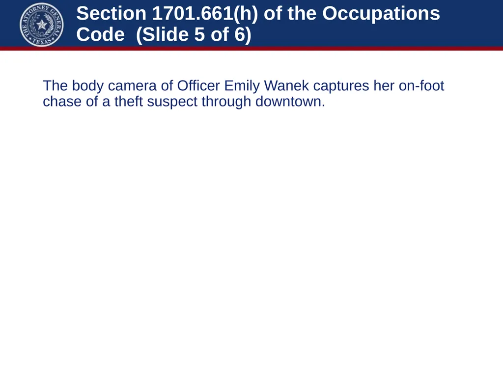 Law Enforcement: Body Worn Cameras Michelle Case - slide 24 of 56