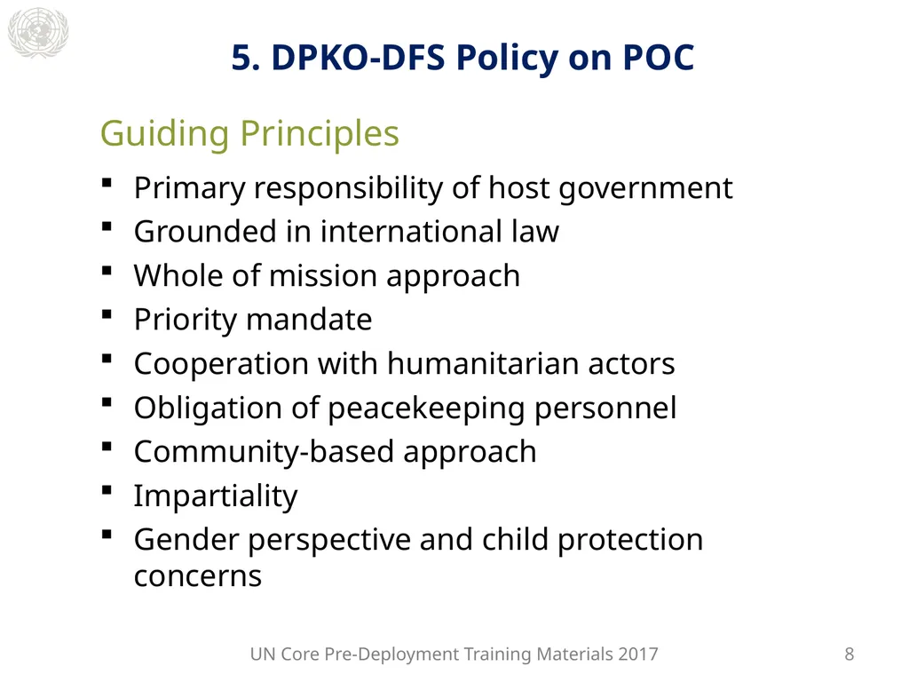 Module 2: Mandated Tasks of United Nations - slide 15 of 29