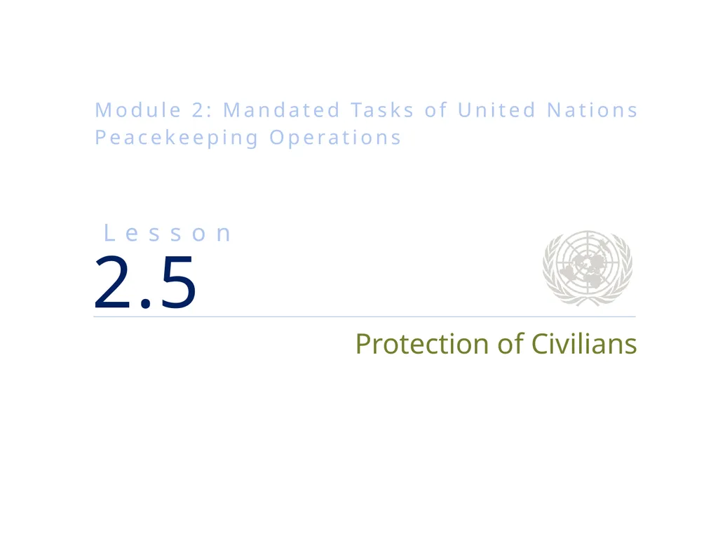 Module 2: Mandated Tasks of United Nations - slide 1 of 29