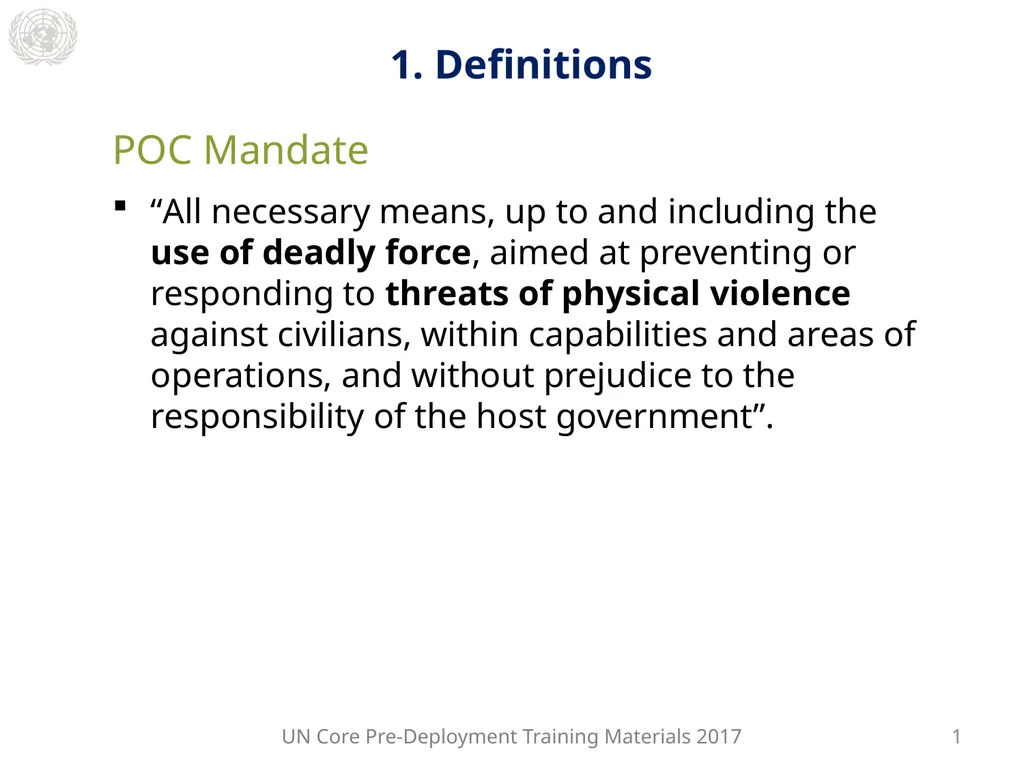 Module 2: Mandated Tasks of United Nations - slide 6 of 29