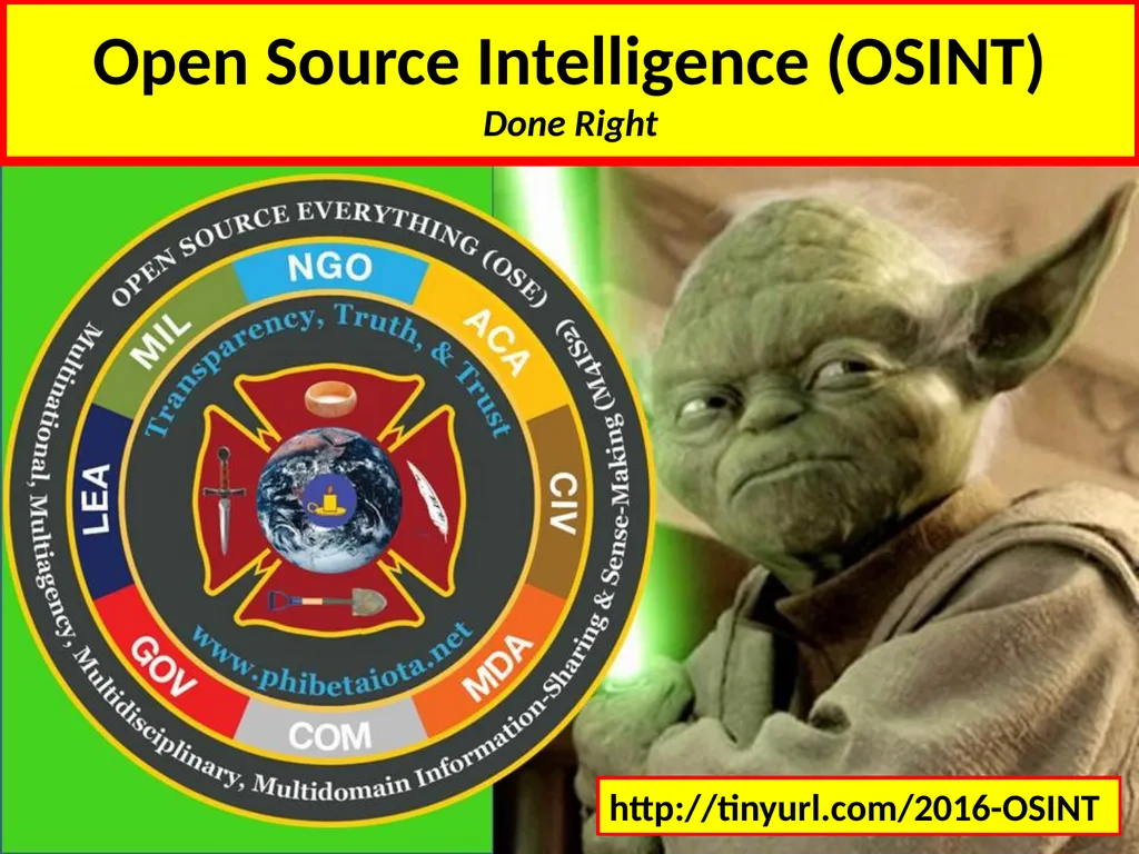 Open Source Intelligence (OSINT) Done Right - slide 1 of 40