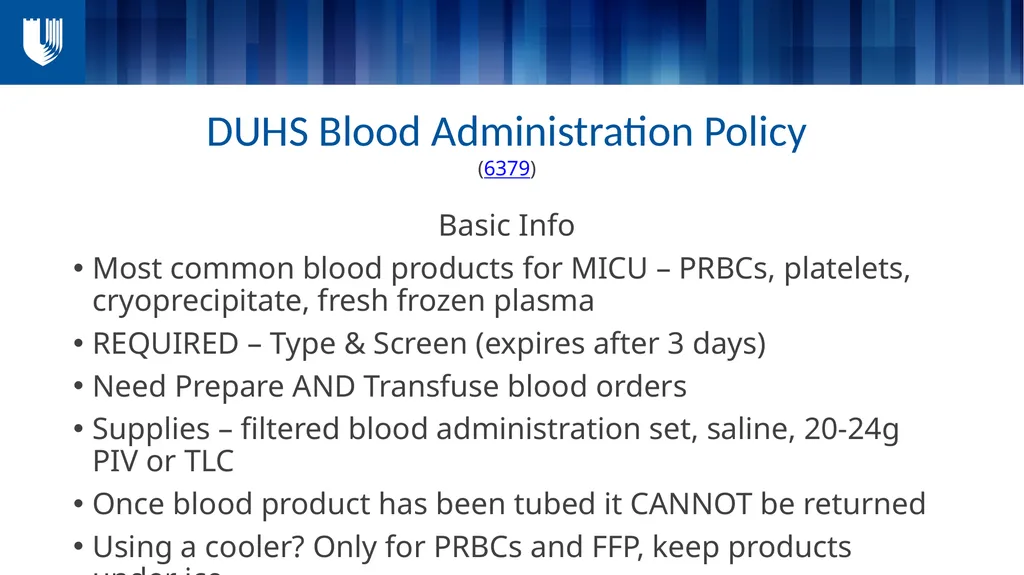 Massive Transfusion ...and all things blood - slide 5 of 27