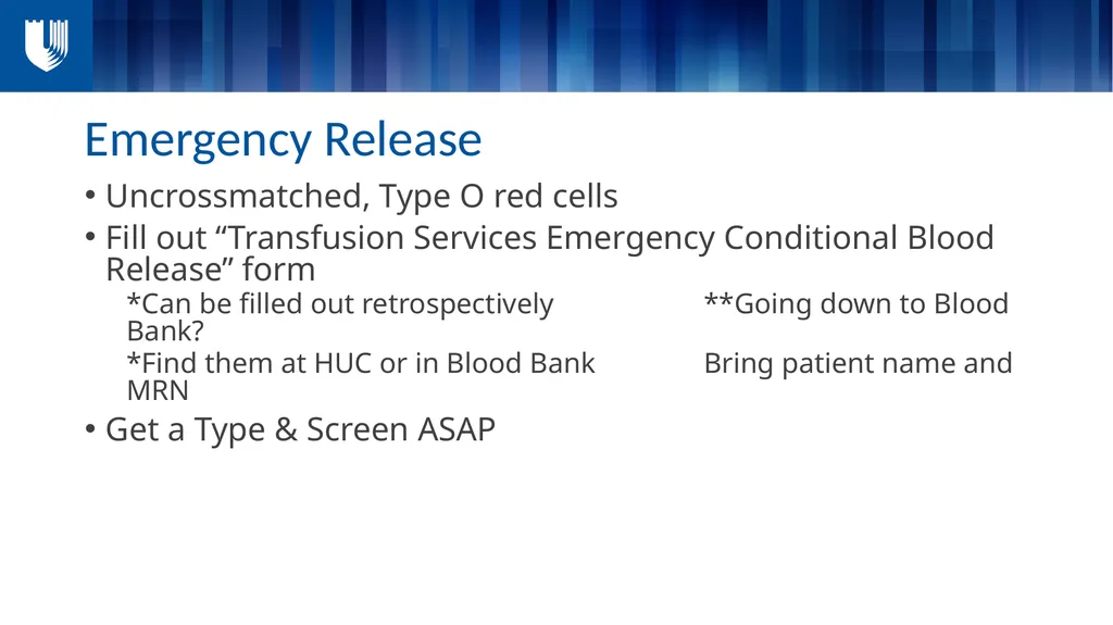 Massive Transfusion ...and all things blood - slide 7 of 27