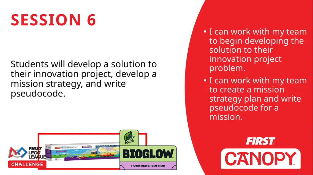 SESSION 6 I can work with my team to begin - slide 1 of 12