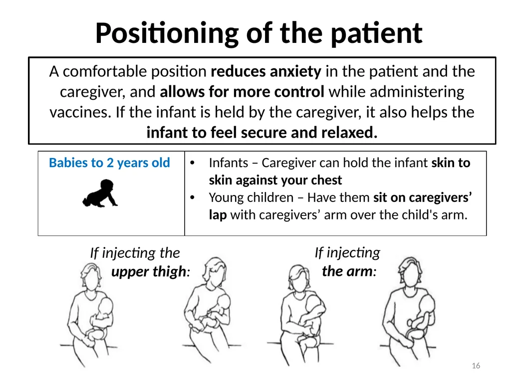 Managing pain during vaccine administration 1 A - slide 16 of 40