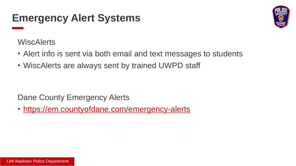 Safety Awareness Review Provided by UW Emergency - slide 7 of 13
