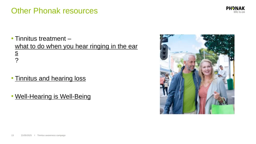 Tinnitus awareness week 7 – 13 February 2022 - slide 13 of 15