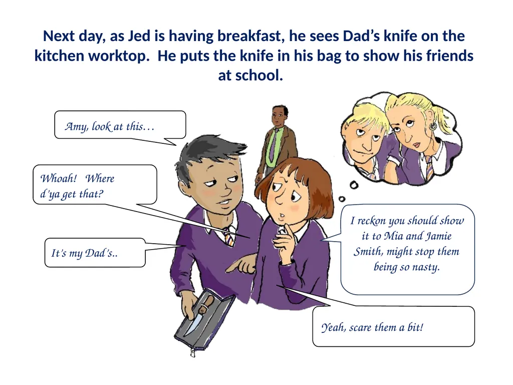 Year 5 Knife Crime Lesson Slides designed in - slide 11 of 21