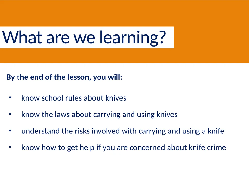 Year 5 Knife Crime Lesson Slides designed in - slide 4 of 21