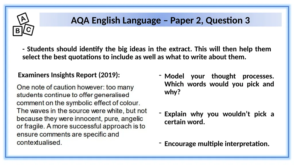 AQA English Language – Paper 2, Section A Stuart - slide 16 of 25