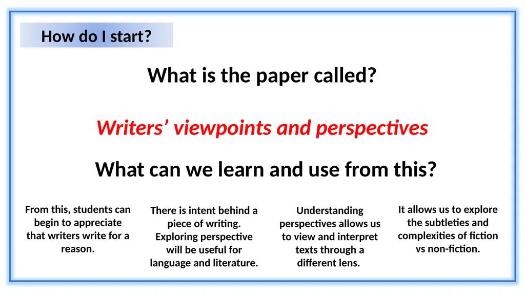 AQA English Language – Paper 2, Section A Stuart - slide 4 of 25