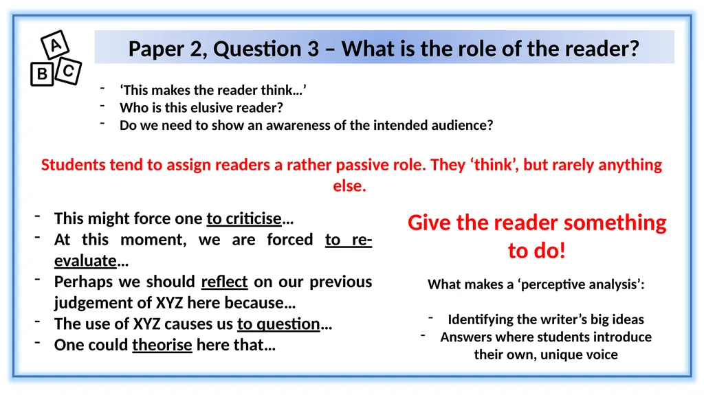AQA English Language – Paper 2, Section A Stuart - slide 18 of 25