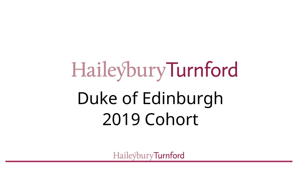 Duke of Edinburgh 2019 Cohort What is the Duke of - slide 1 of 19