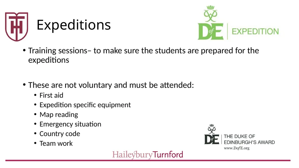 Duke of Edinburgh 2019 Cohort What is the Duke of - slide 11 of 19