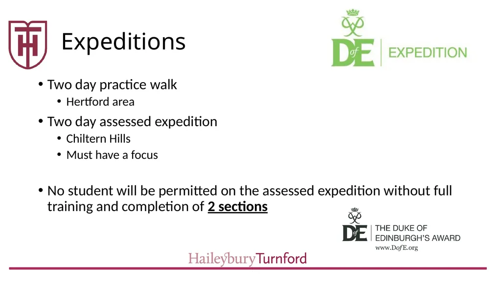 Duke of Edinburgh 2019 Cohort What is the Duke of - slide 12 of 19