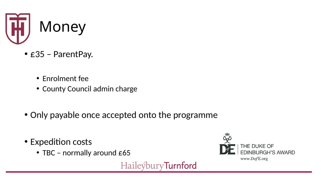 Duke of Edinburgh 2019 Cohort What is the Duke of - slide 17 of 19