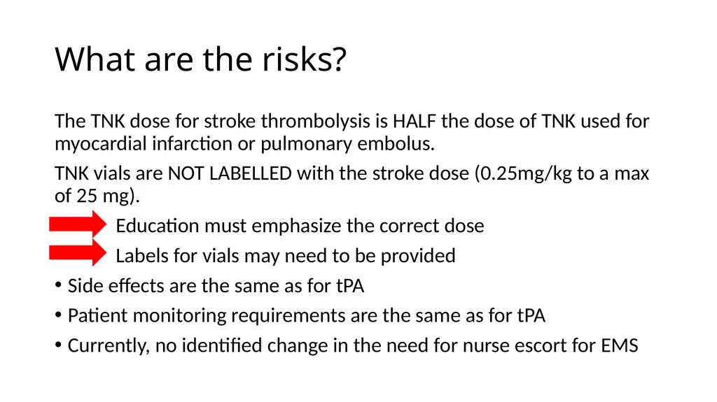 The Switch to Tenecteplase (TNK) for Thrombolysis - slide 6 of 13