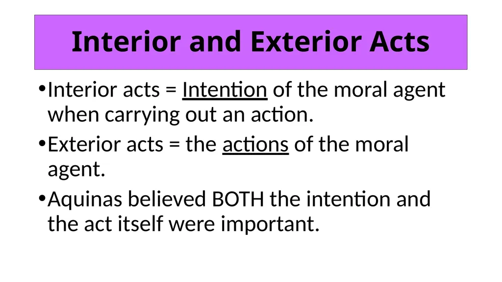 ETHICS Theme 2: Deontological Ethics B: Aquinas’ - slide 26 of 60