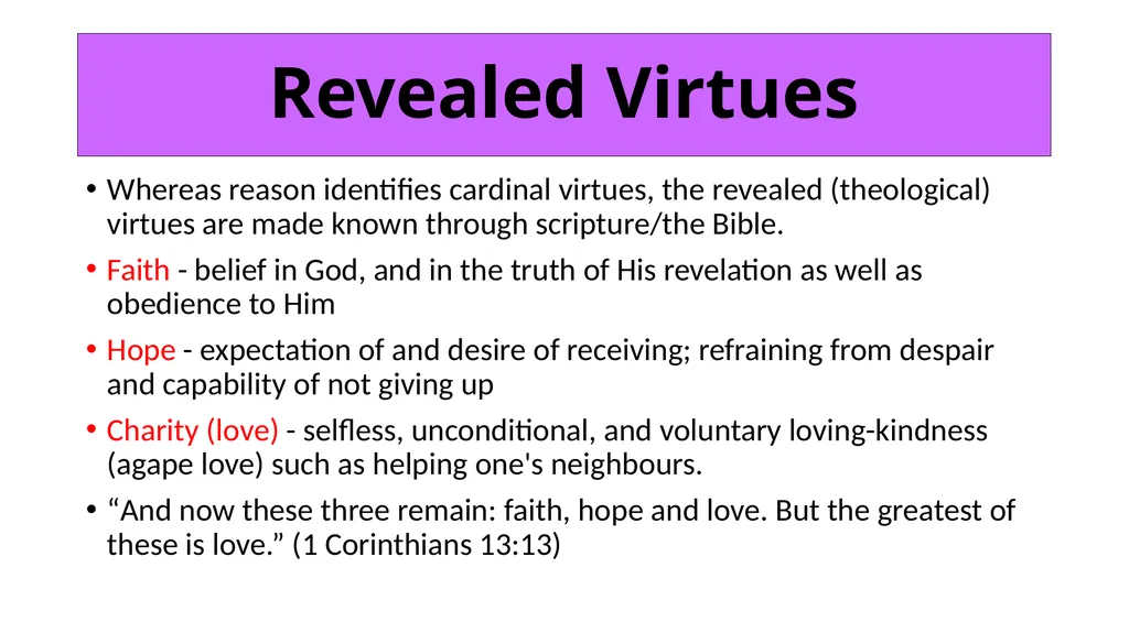 ETHICS Theme 2: Deontological Ethics B: Aquinas’ - slide 52 of 60