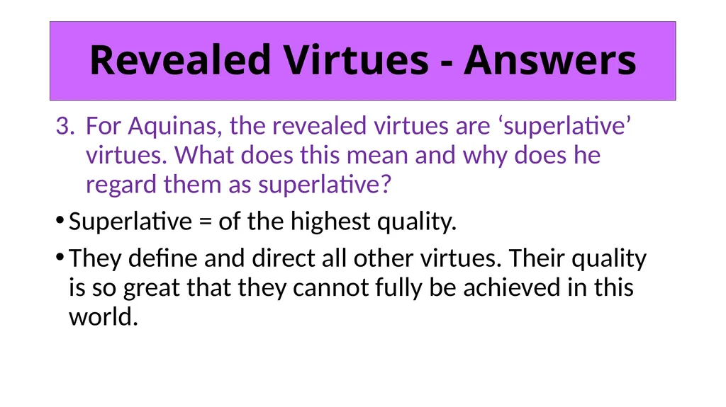 ETHICS Theme 2: Deontological Ethics B: Aquinas’ - slide 56 of 60