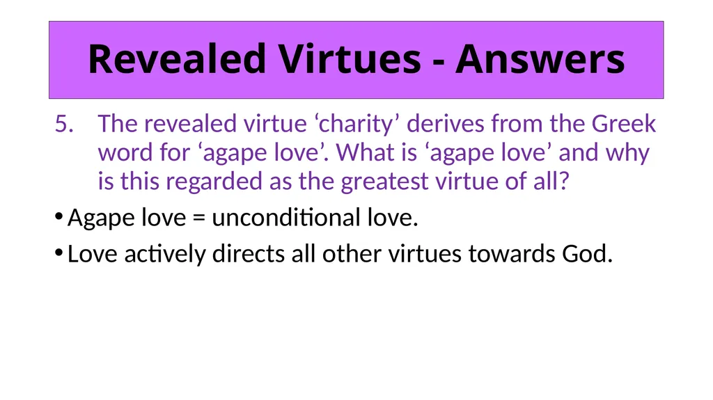 ETHICS Theme 2: Deontological Ethics B: Aquinas’ - slide 58 of 60