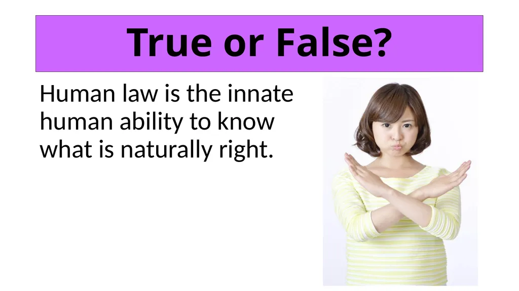 ETHICS Theme 2: Deontological Ethics B: Aquinas’ - slide 13 of 60