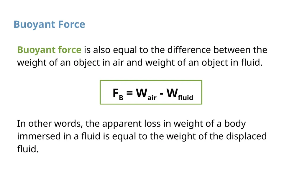 Fluids: Archimedes’ Principle, Pascal’s Law, - slide 9 of 22