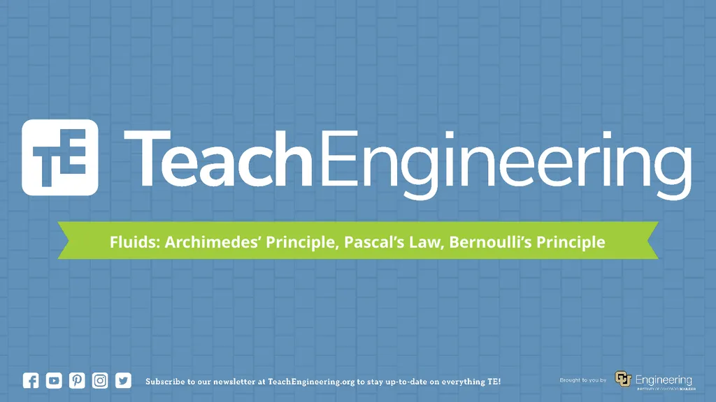 Fluids: Archimedes’ Principle, Pascal’s Law, - slide 1 of 22